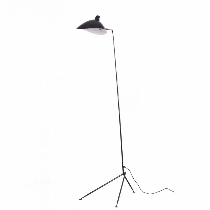 

Three feet with teeth and claws Nordic wrought iron single head simple creative industrial sofa living room floor lamp "