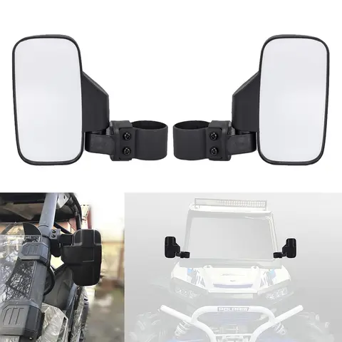 UTV 1.75" 2" MirrorsSide Rear View Mirrors w/ Free Rivets for Can Am Maverick X3 for Polaris RZR 800 900 1000 RZR PRO XP 2020