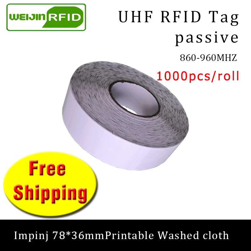 

UHF RFID Laundry Tag Washable Printable Clothing Chip 915mhz868mhz860-960MHZ 1000pcs free shipping textile passive RFID tags