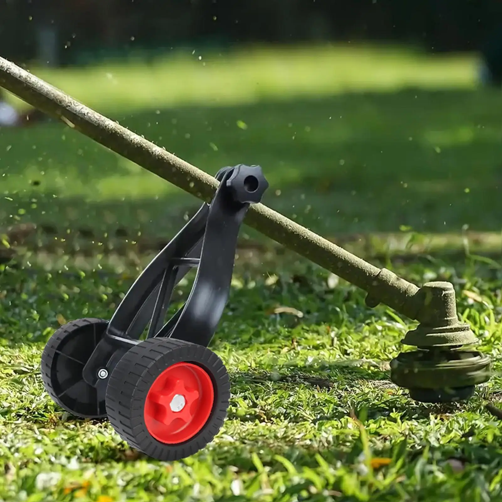 Grass Eater Cutter Adjustable Support Wheels Garden Lawn Mower Auxiliary Wheels For Walk-Behind String Trimmers Weeds