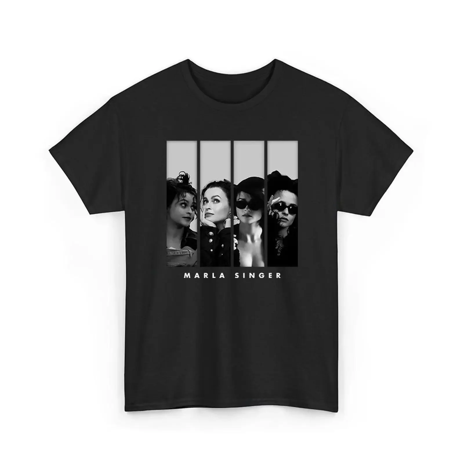 Marla Singer vintage black and white T Shirt Helena Bonham Carter sweaT vintage Washed designer clothes Stretched fashion