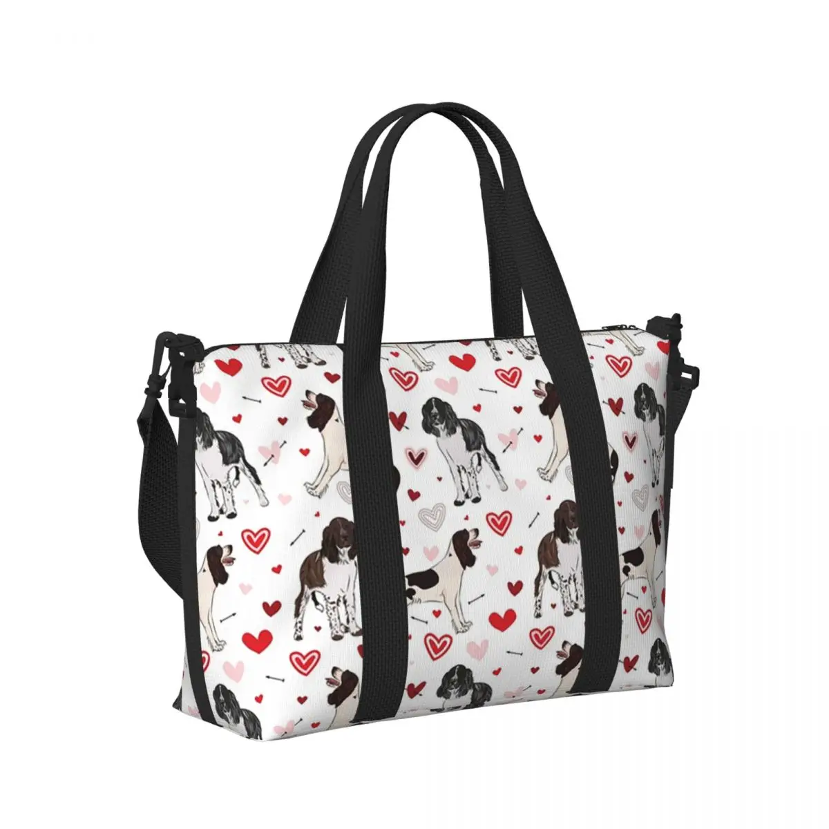 

Cavalier King Charles Spaniel Beach Travel Bag Large Capacity Tote Bags for Gym Sport Women Shopping Duffle Shoulder Bag