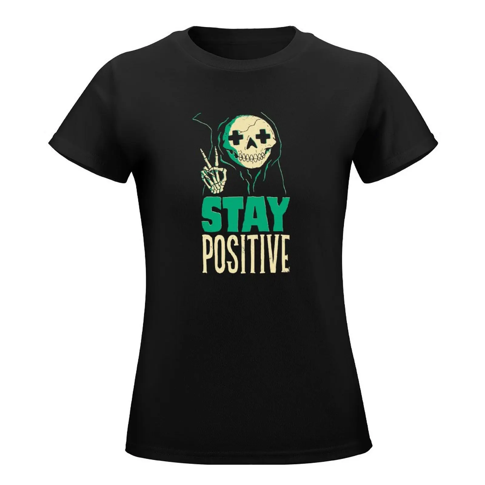 Stay Positive T-Shirt tops aesthetic clothes anime clothes Woman fashion