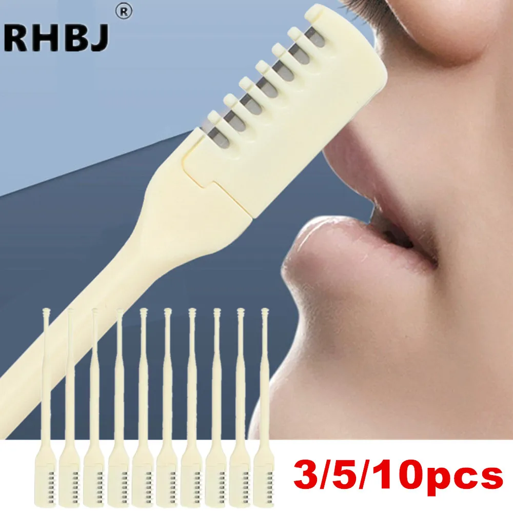 3/5/10PCS Ultra-Thin Nose Hair Scissors - Precision Trimmer, Ergonomic Design for Safe & Easy Grooming, Compact  Travel-Friendly