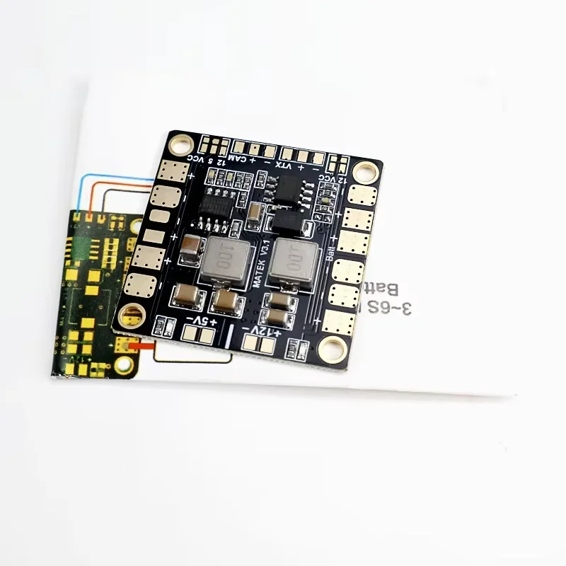 Matek Mini Power HUB PDB Placa de distribución de energía PDB con BEC 5V/12V para Dron FPV Quadcopter QAV250 ZMR250