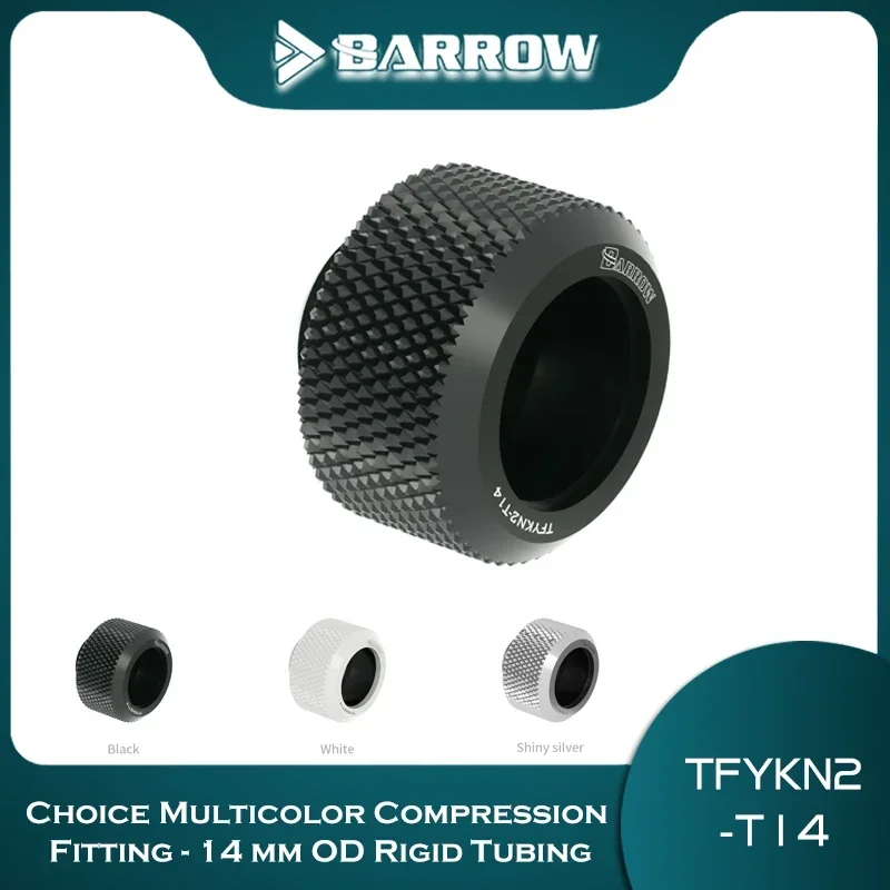 Barrow OD14mm Hard Pipe Fittings Anti-off For PETG Acrylic Metal 10X14MM 12X16MM Rigid Tube Connector Computer Water Cooling