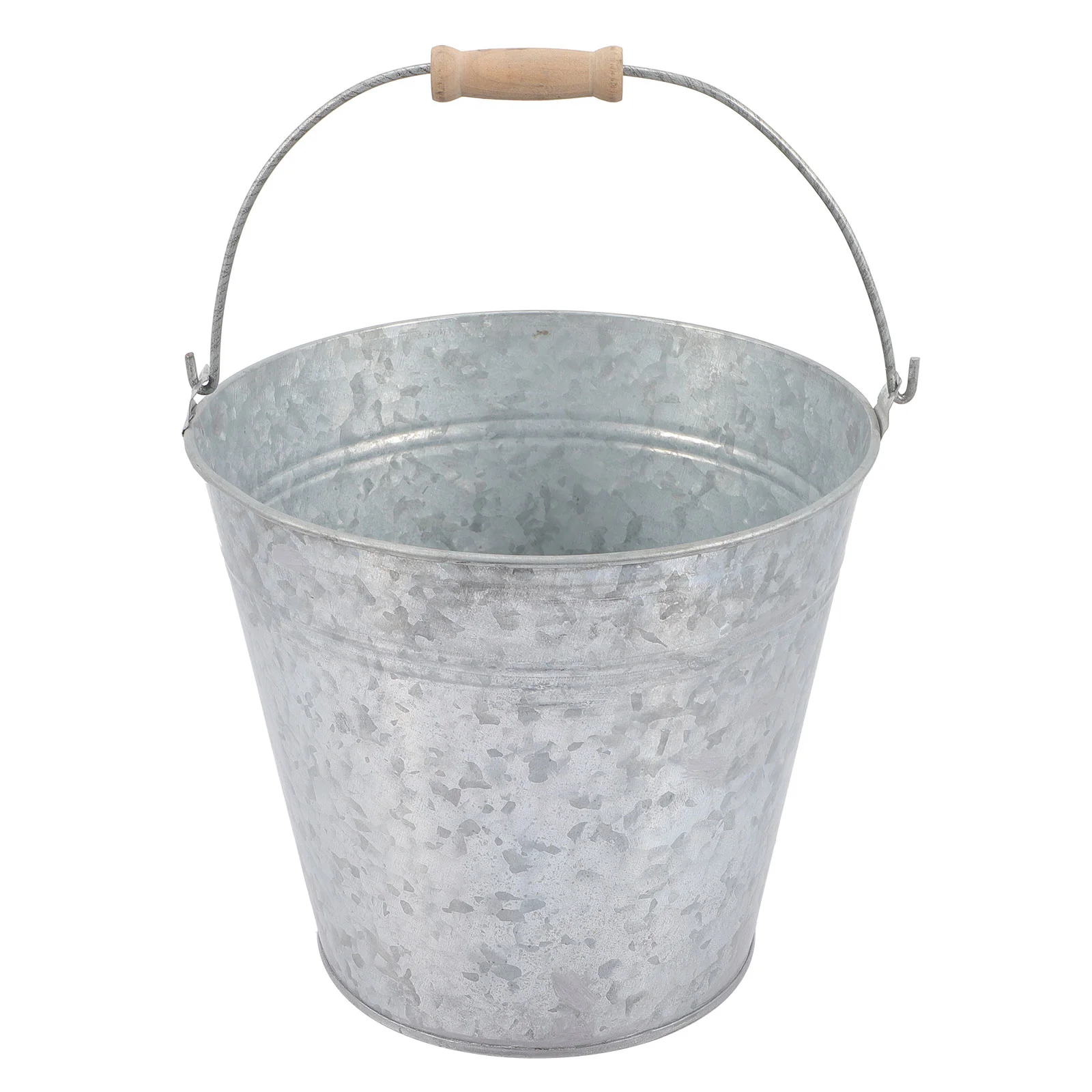 

Outdoor Decor Stainless Steel Bucket Buckets Small Utility Pail Wood Planter Pots