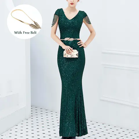 Luxury Sequin Mermaid Evening Dress YYW