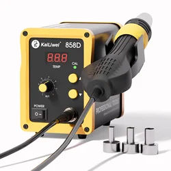 858D 750W 220V Led Digital BGA Rework Solder Soldering Heat Air Gun Station For Electric SMD SMT Welding Repair Kailiwei