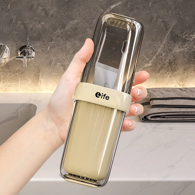 Travel Portable Rinse Cup with Dry and Wet Separation Toothbrush Cup Toothbrush Storage Box