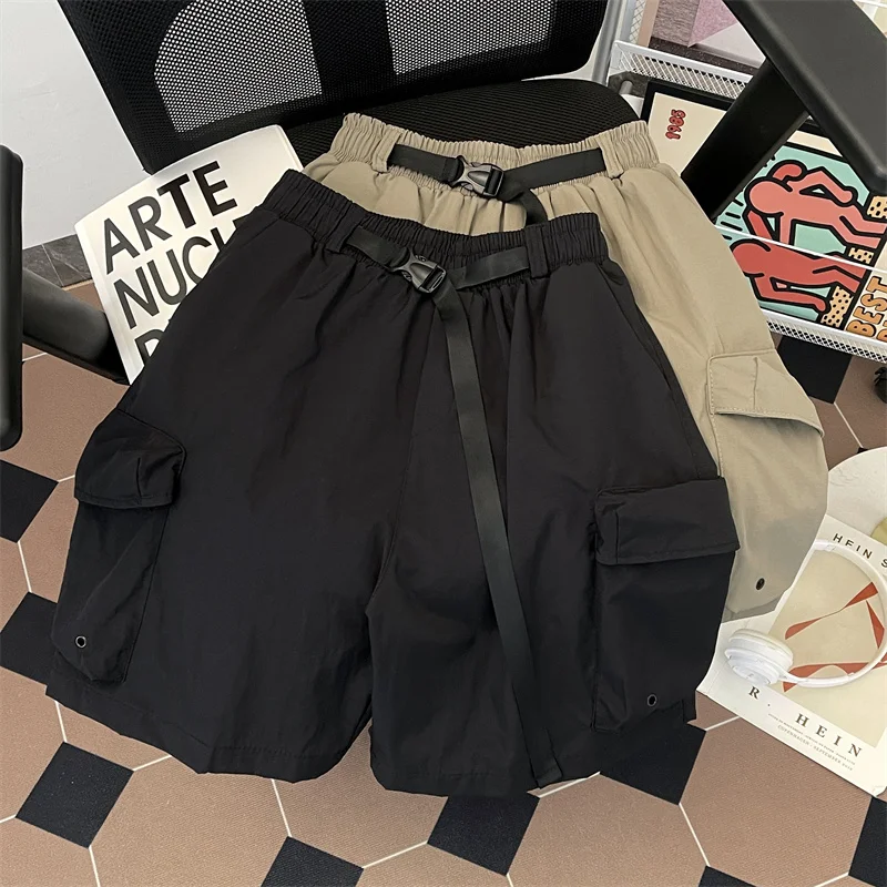 

Мужские летние свободные быстросохнущие шорты American Sle Workwear в стиле High Street, модные, функциональные, с большими карманами, повседневные, длиной до колена.