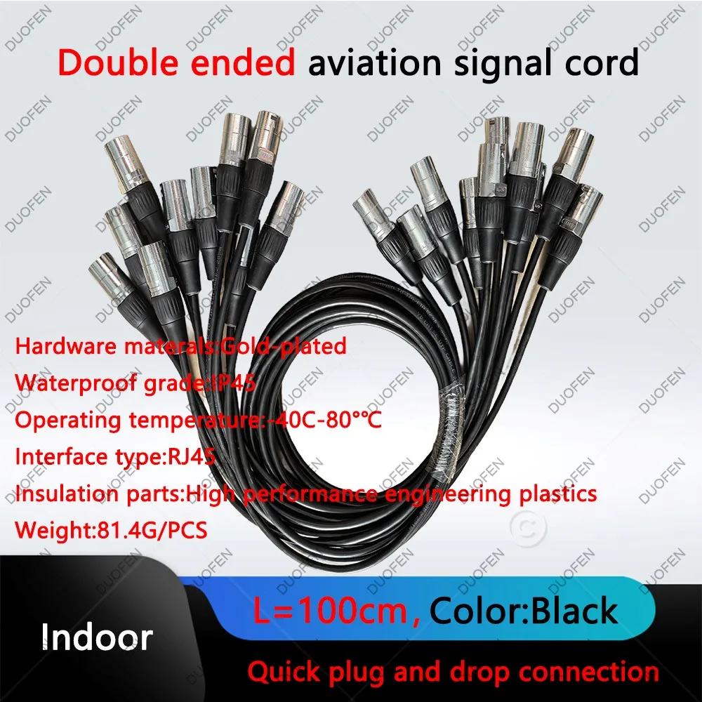 Double ended aviation signal cord,Cat.5+ finished network cable,RJ45,used for LED display screens