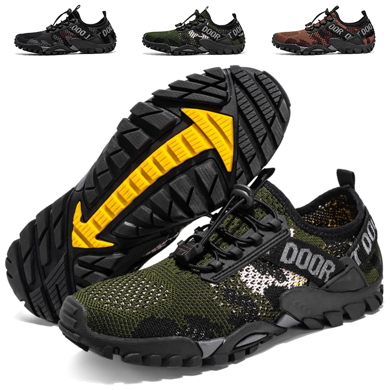 

Hiking Shoes Men Breathable Trekking Sneakers Outdoor Shoes Men Waterproof Mountain Climbing Shoes Non-slip Barefoot Shoes