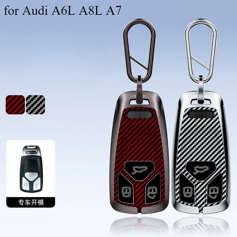 

Zinc Alloy Key Cover for Audi A6L A8L A7, Sleek Protective Case for Car Key Fob & Key Ring