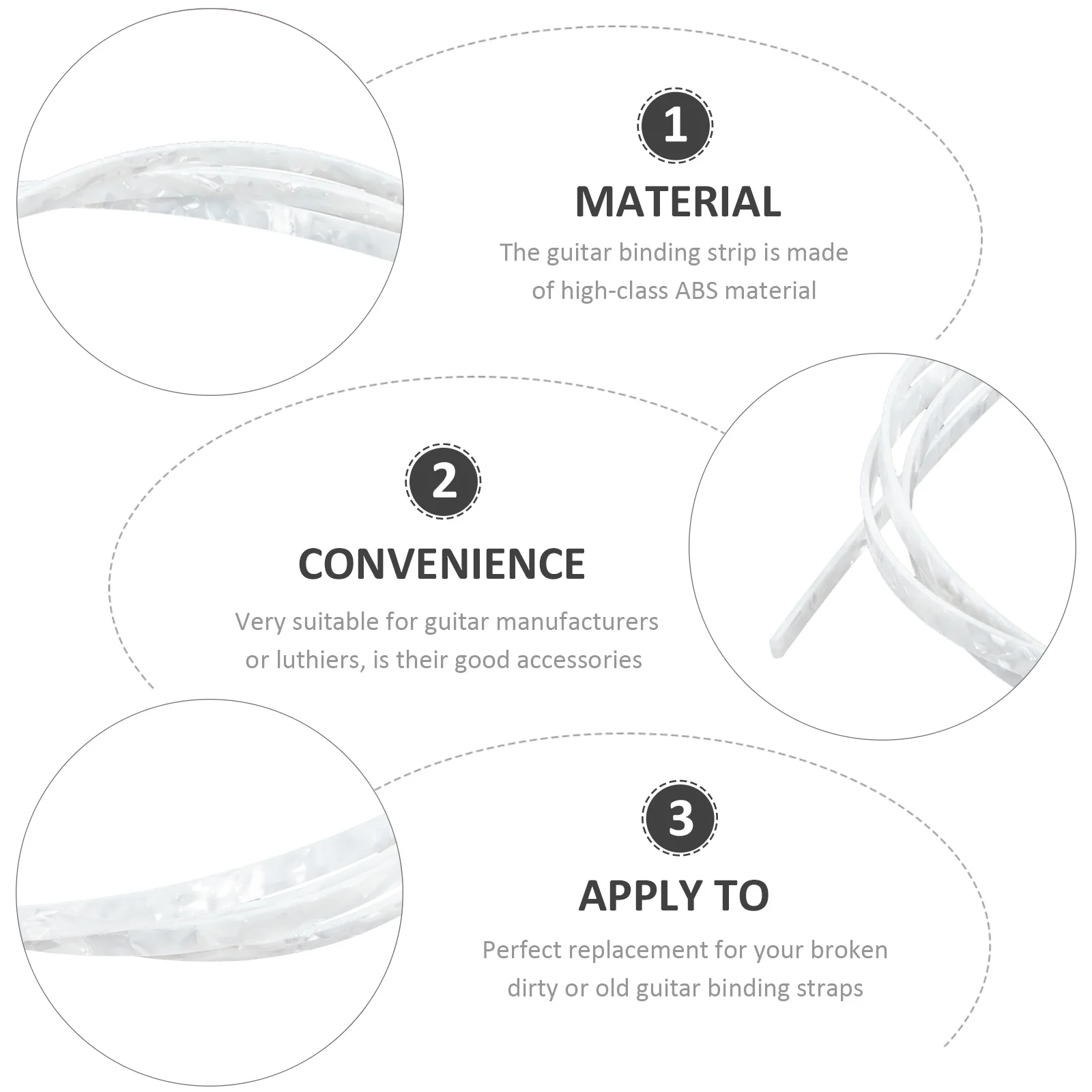 

5M Plastic Purfling Strip for Guitar High-Quality ABS Bendable Decorative Edging Protection Accessory for Acoustic Instrument