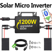 1200W Micro Solar Inverter DC16V-60V To 230V Household With WIFI Easy to Install Solar Grid tie Converter IP67 With 5M Cable