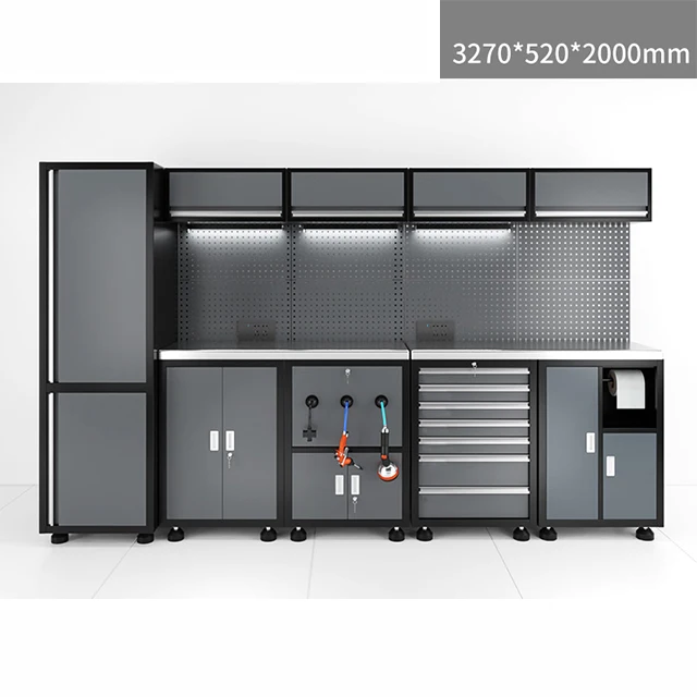 Tool Cabinet with Removable Workbench, OEM Customized Modular Drawer Storage System for Industrial Garage Workshop