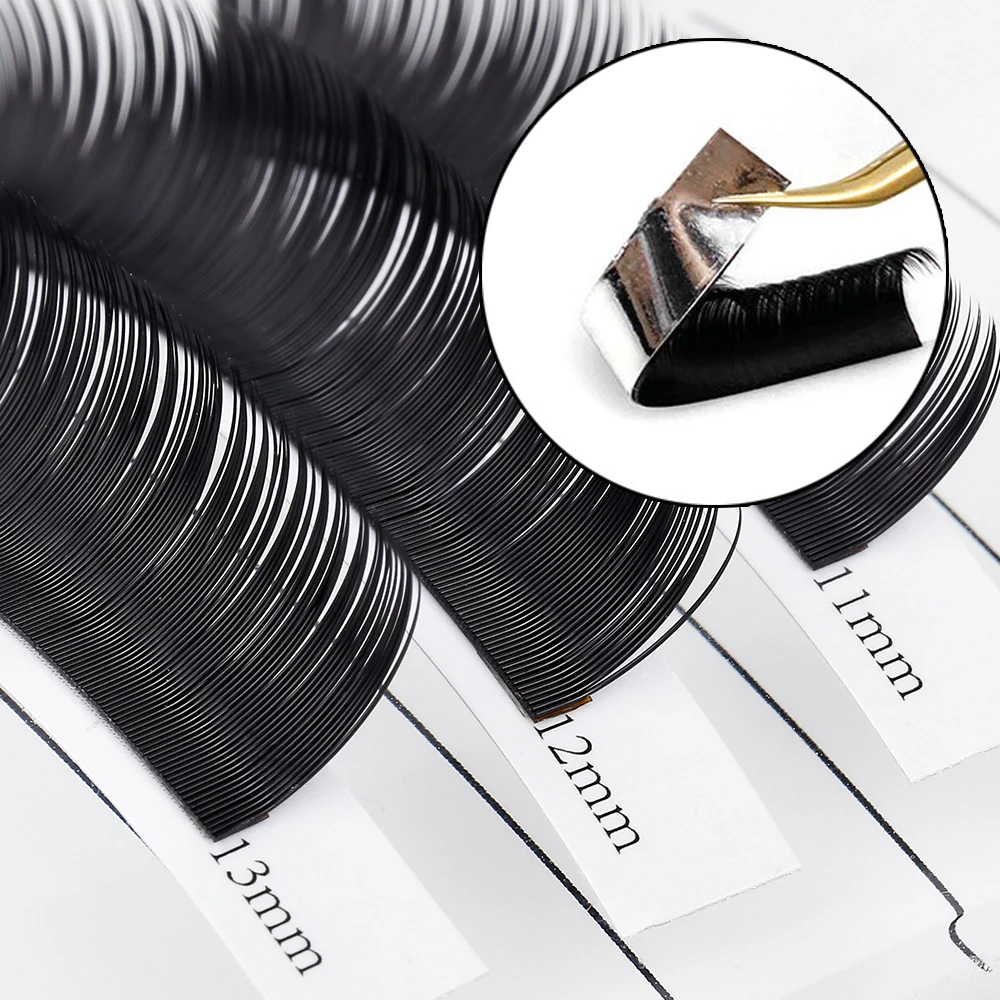 Super Dark Matte 12 rows Volume Lashes Trays Custom Logo Wholesale Individual Eyelash Silk Eyelash Extensions Professional Silk