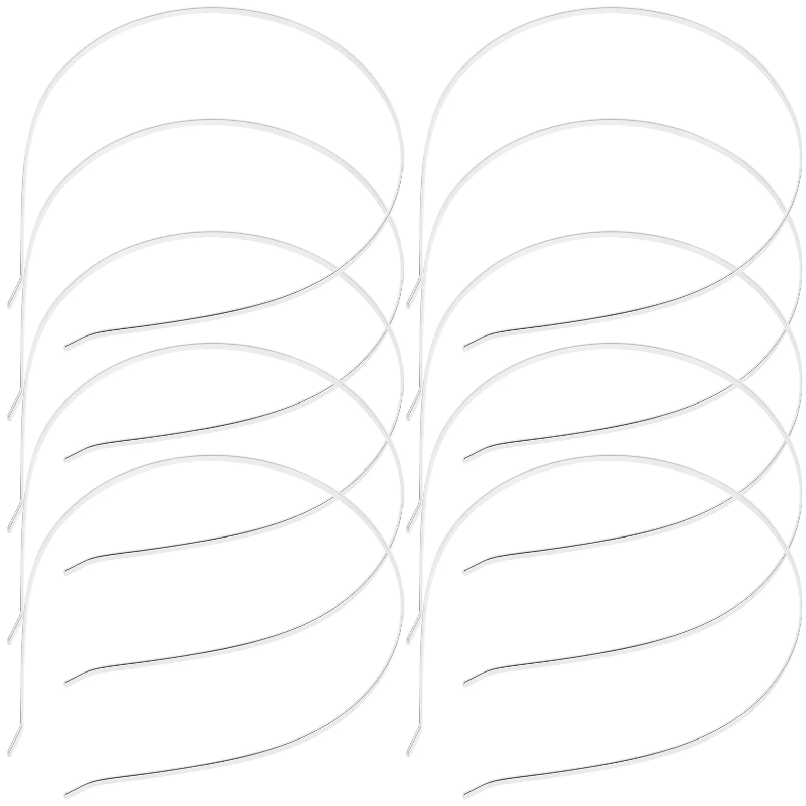 

10pcs 3Mm Stainless Steel Women'S Girls Hair Clasp Headband Silver Wedding Party Prom Hair Accessory Decorative Hairband For