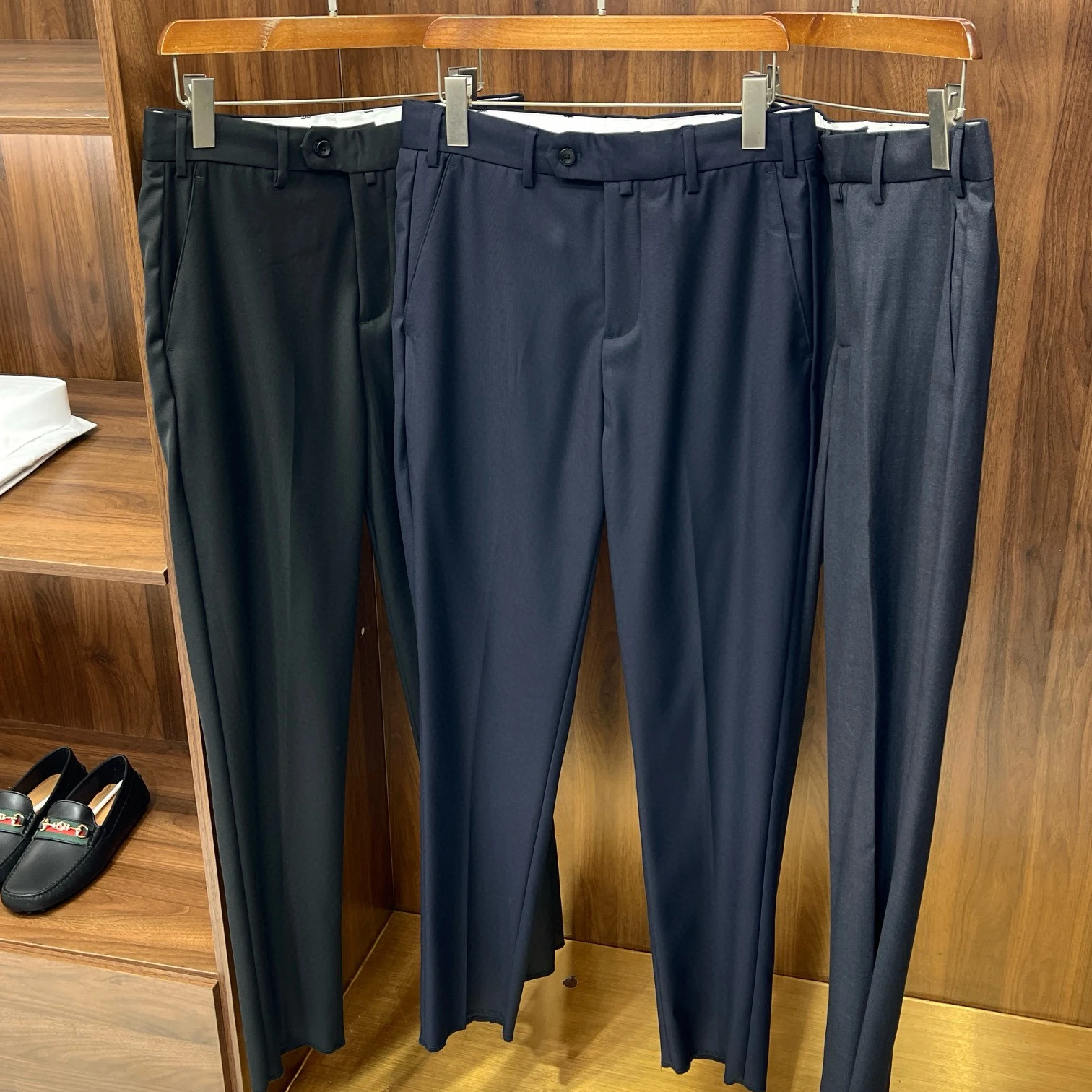 

LP Italian Solid Color Wool Trousers Slim-fit Versatile Business Casual Pants