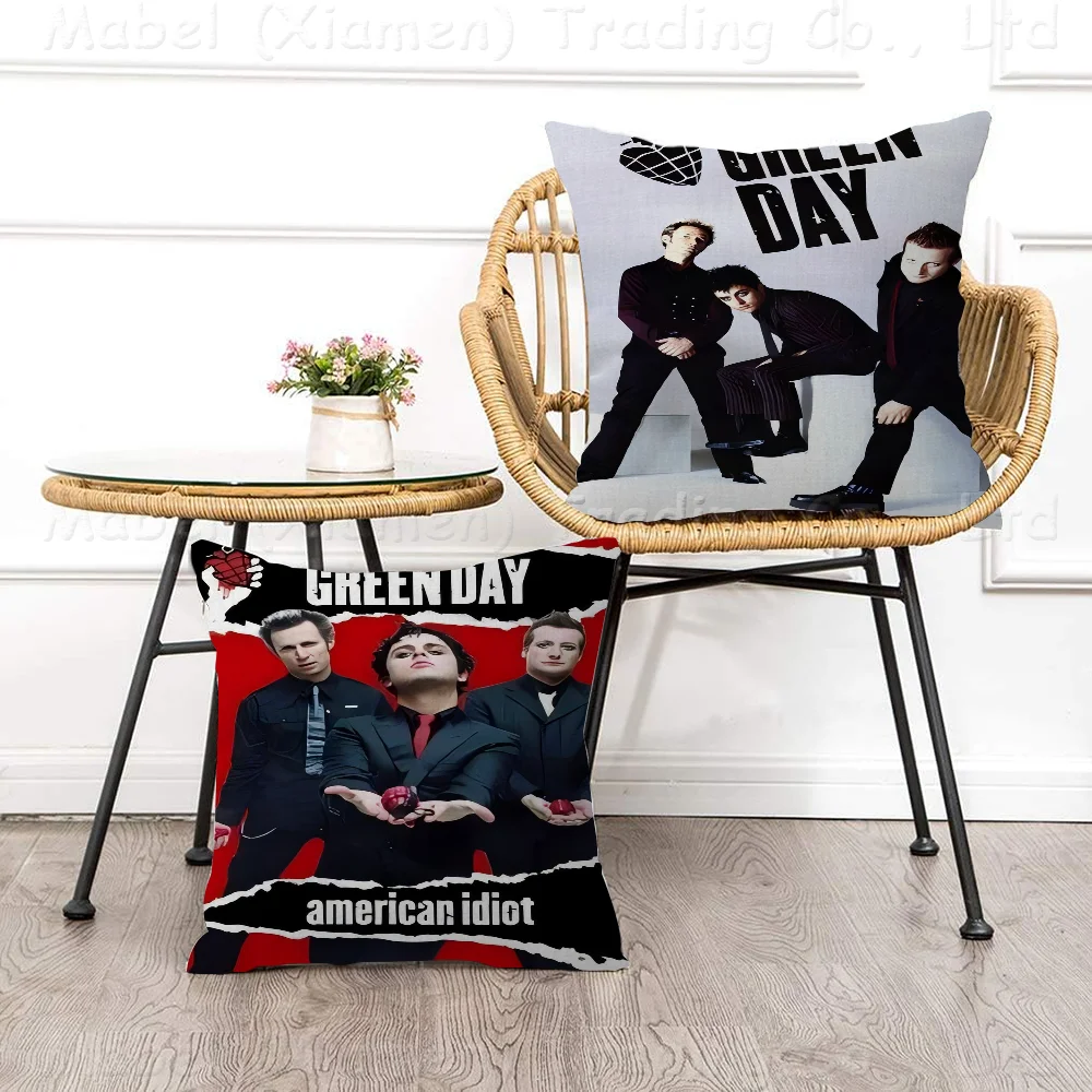 G-Green D-Day A-American I-Idiot Pillowcase Toon Gift Cushion Cover Bedroom Home Sofa Chair Seat Decor Pillow Case