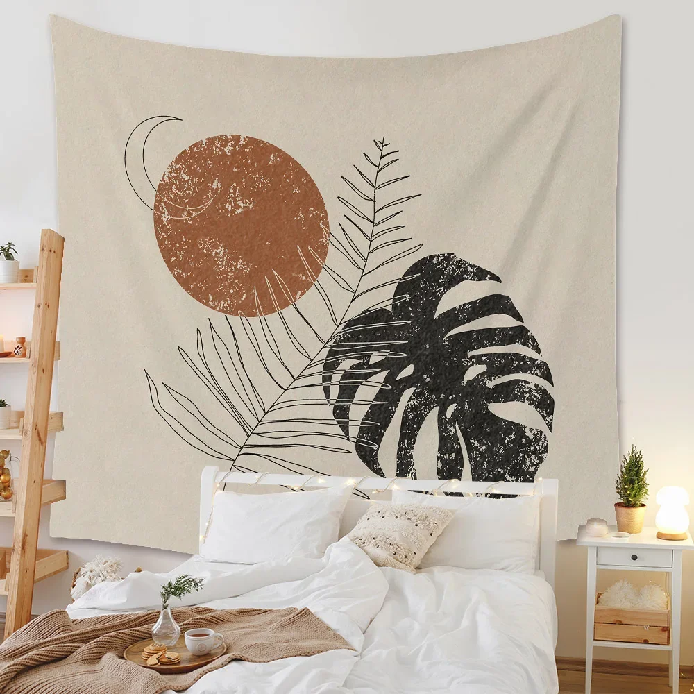 Boho sfondo illustrazione murale Decor arazzo geometrico appeso a parete camera da letto coperta estetica