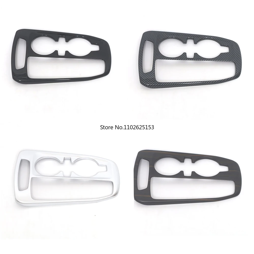 For Chevrolet Trax 2024+ ABS Carbonfiber Center Control Gear Box Shift Panle Cover Front Water Cup Holder Cover Sticker