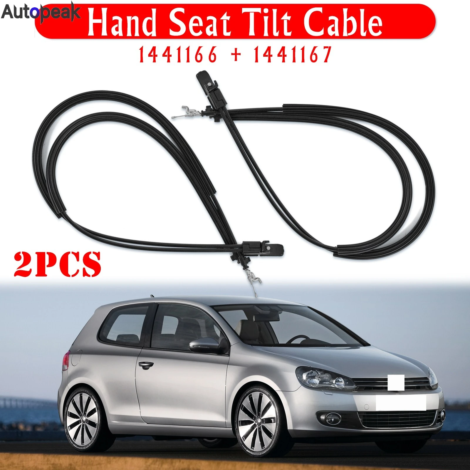 

Pair Left & Right Hand Seat Tilt Cables For Ford Fiesta Fusion 6 2001 - 2008 MK6 3 Door Hatchback 2002 2003 2004 2005 2006 2007