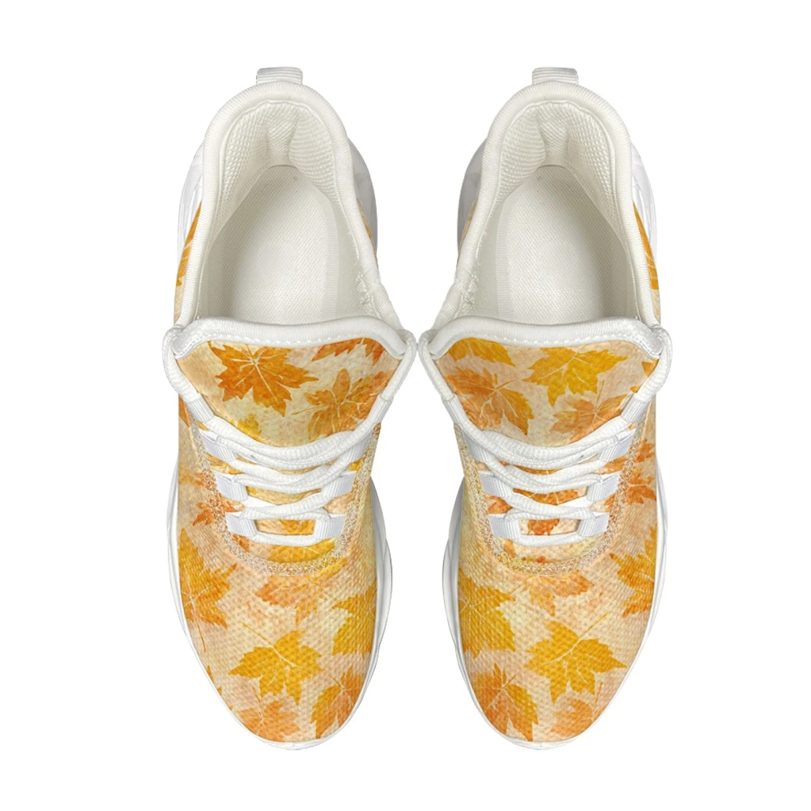 XIXIRIMIDO Blade Running Shoes Women's Lightweight Sneakers Men's Sports Commuter Shoes Comfortable Breathable Soft Maple Leaf