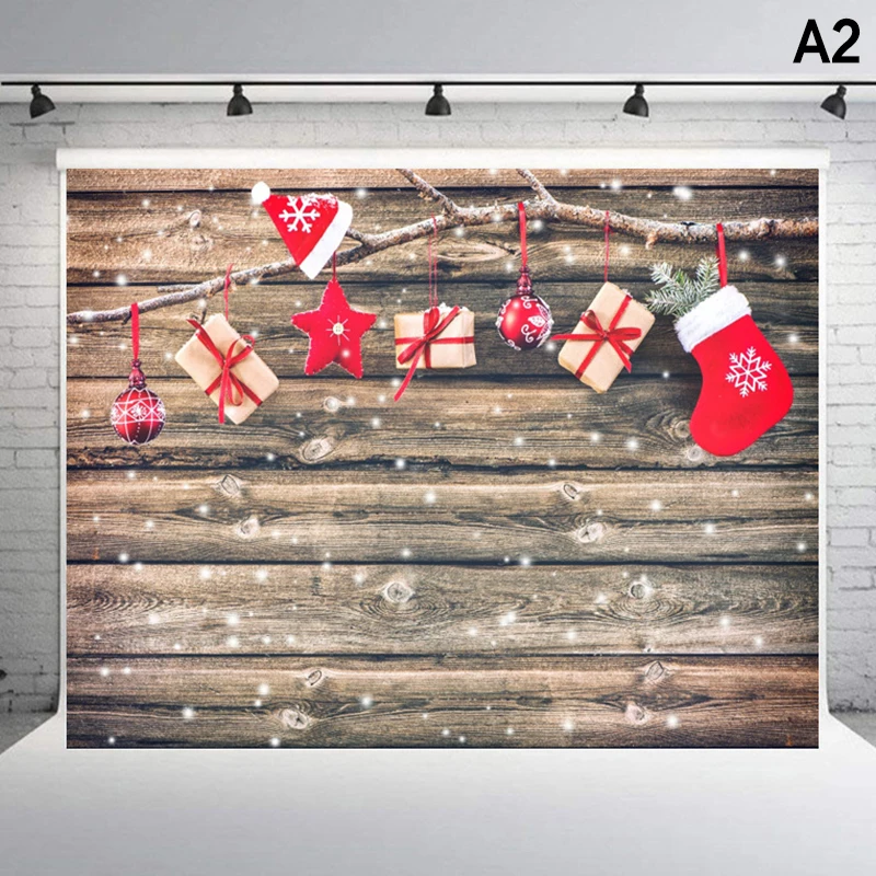 1PC Winter Christmas Backgrounds Kids Adult Photography Props Child Baby Snowy Xmas Pine Trees Decors Photo Studio Backdrop