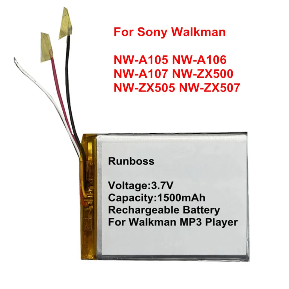 1500mAh MP3 Player Battery For Sony Walkman NW-A35 NW-A45 NW-A46