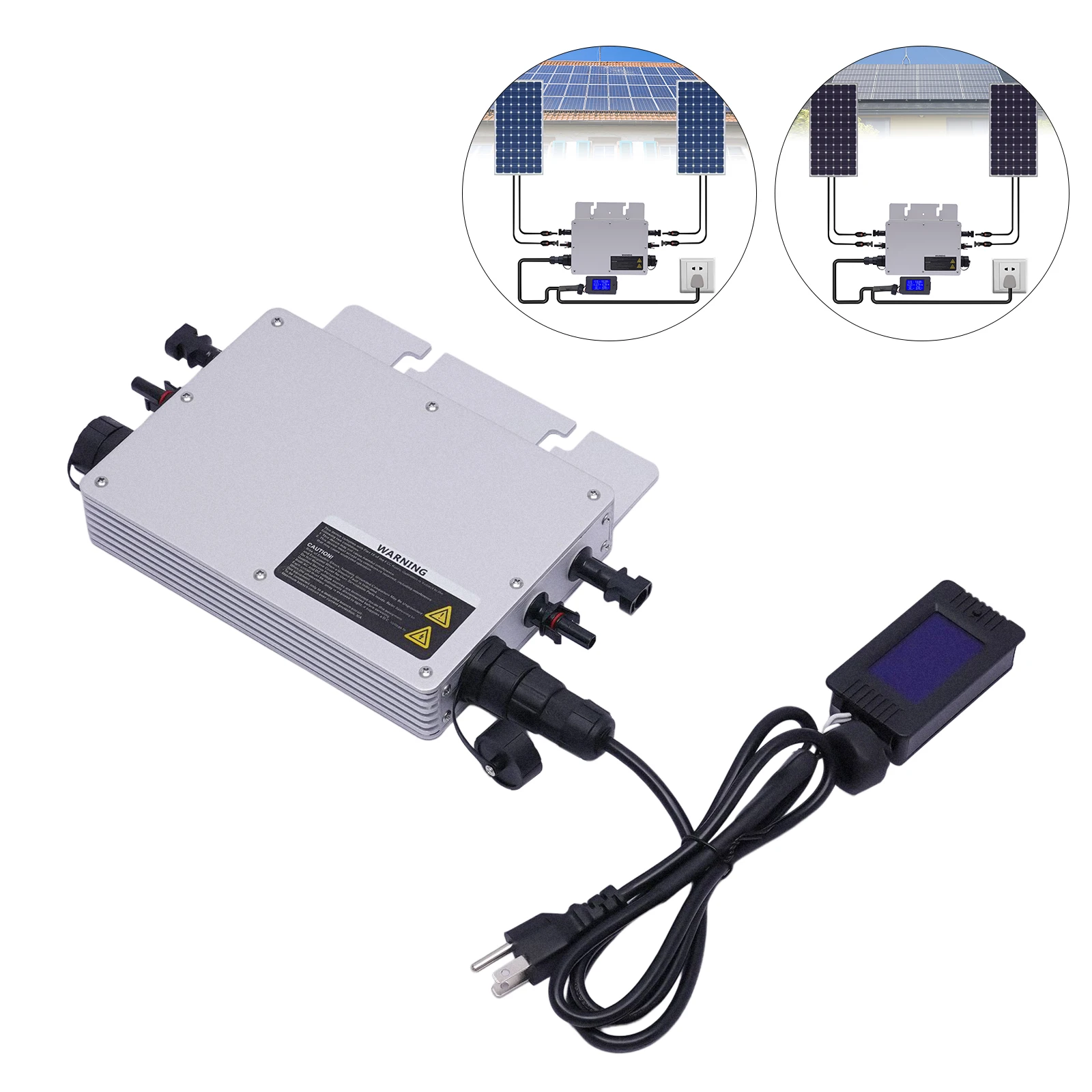 عاكس ربط شبكي بالطاقة الشمسية باللون الفضي (موديل WVC-700W) - مخرجات مطلية بقدرة 650 وات وجميع ملحقات التثبيت، مقاس 8.392.289.84 بوصة #6