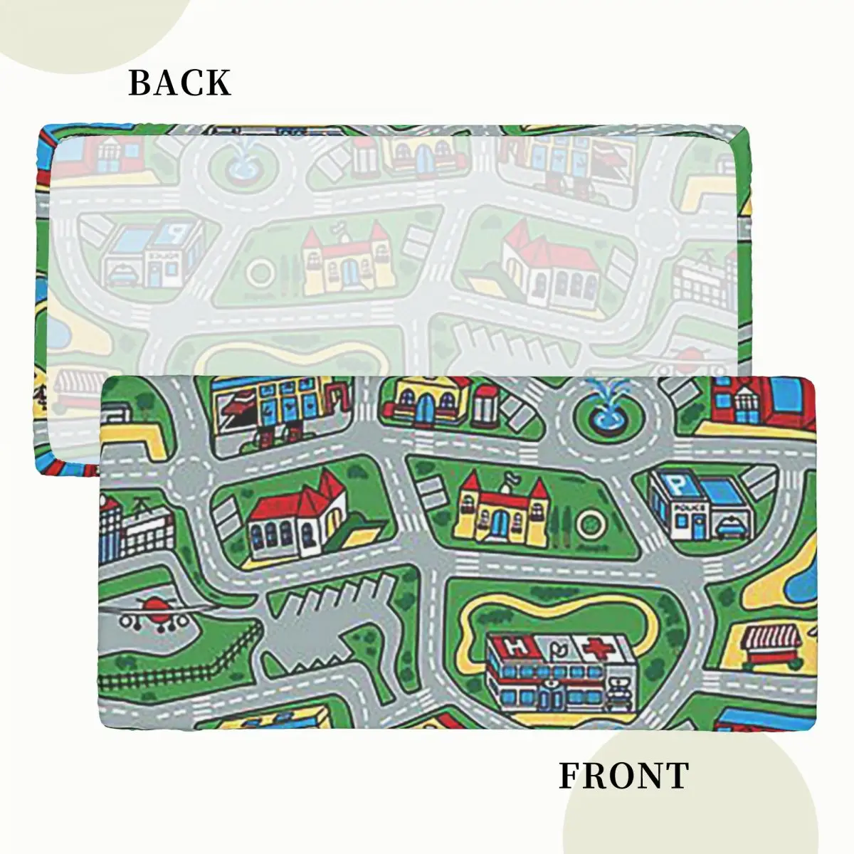 Car City Carpet Road Rug Nostalgic Toy Custom Rectangular Tablecloth Waterproof Table Cover for Party Decorations Table Cloth