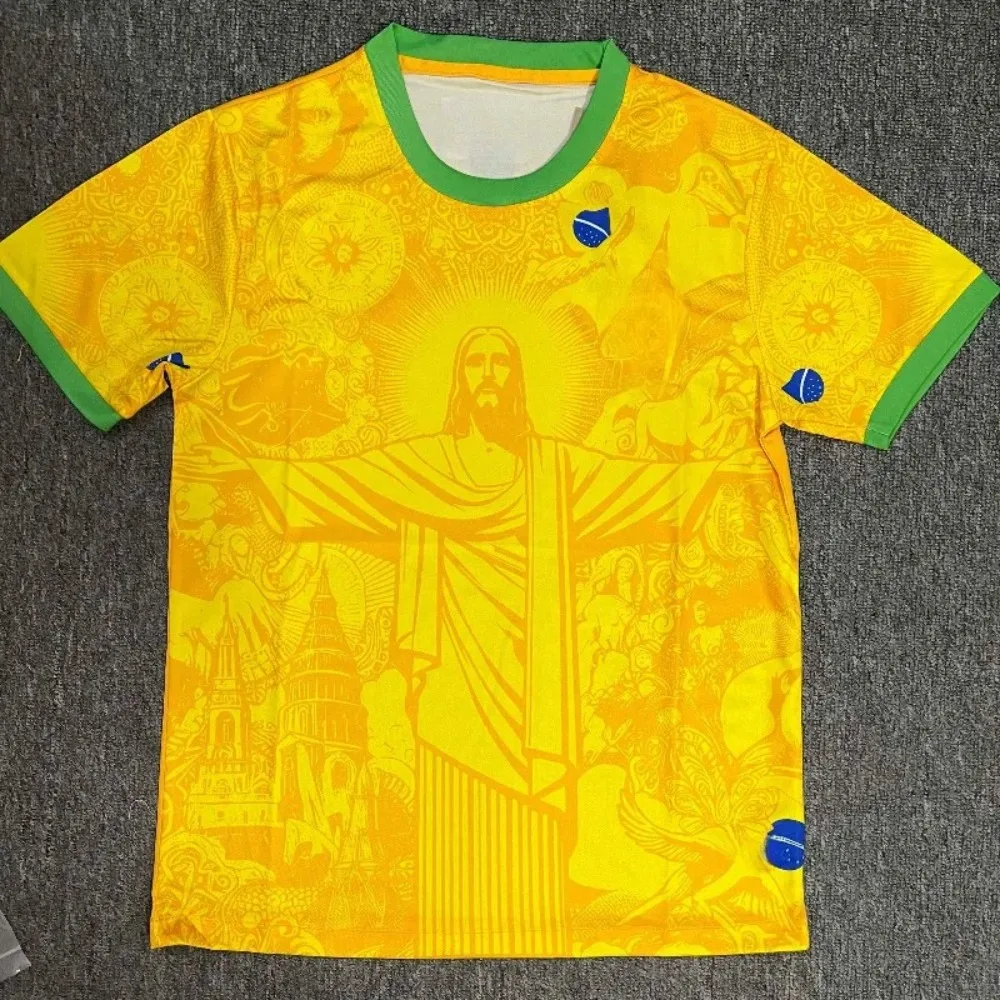 3Dprint Quick-dry Tshirt Special Edition Football Jesus-themed Short-sleeved Shirt Breathable Adult and Children's Sports Jersey