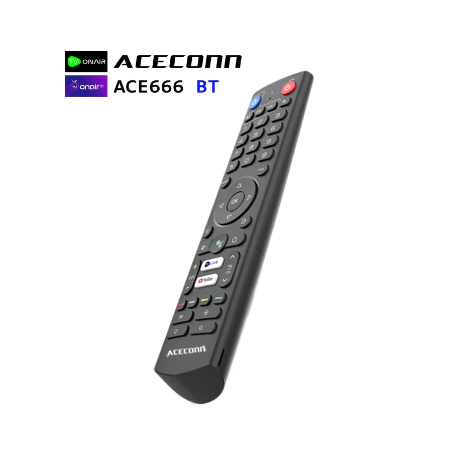 Pilot ACECONN ACE666BT/IR ACE800BT ACE100IR do TV Boxa z funkcją hotkeyów/sterowania głosowego/pamięcią uczenia się, kompatybilny z VPlus/Android TV Box. — zdjęcie produktu 3