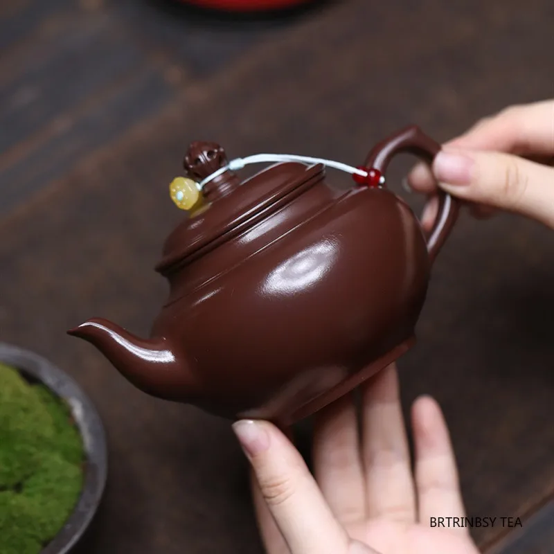 280ml Tradition Yixing Purple Clay Teapot Beauty Tea Infuser Kettle Household Handmade Zisha Tea Pot Chinese Teaware Accessories