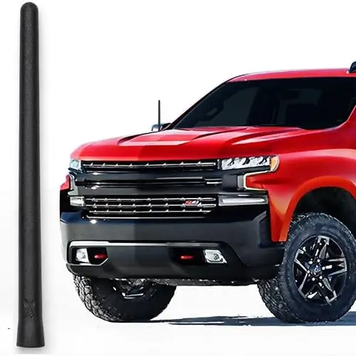 

Short Rubber Antenna for Silverado 1500 (2006-2026) – 6.75" Durable EPDM, Copper Coil, Car Wash Proof