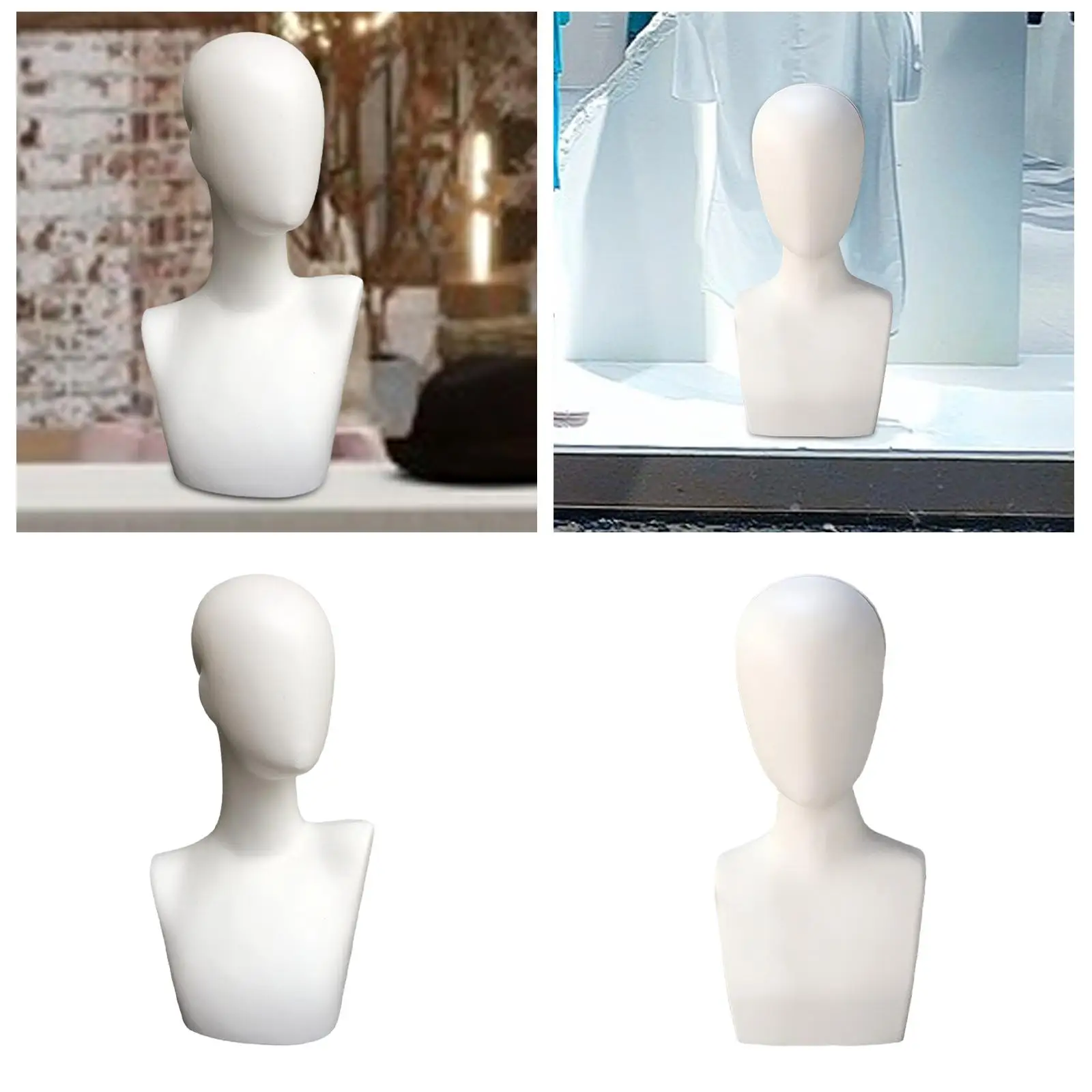 

Mannequin Head Multifunctional Wig Stand for Headdress Wig Making Necklace Hat