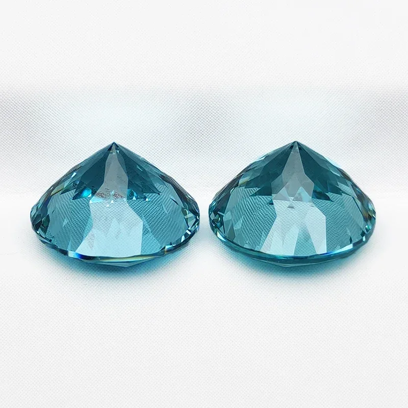 مختبر نمت Paraiba الأحجار الكريمة شكل دائري 100 الأوجه قطع خرز تميمة DIY بها بنفسك مواد صنع المجوهرات تحديد شهادة AGL