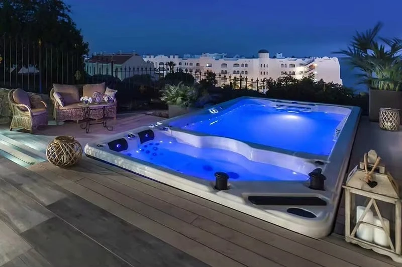 Leak‑Proof Inflatable Massage Pool Whirlpool Spa Tub With Reinforced Seams For Backyard Long‑Term Entertainment