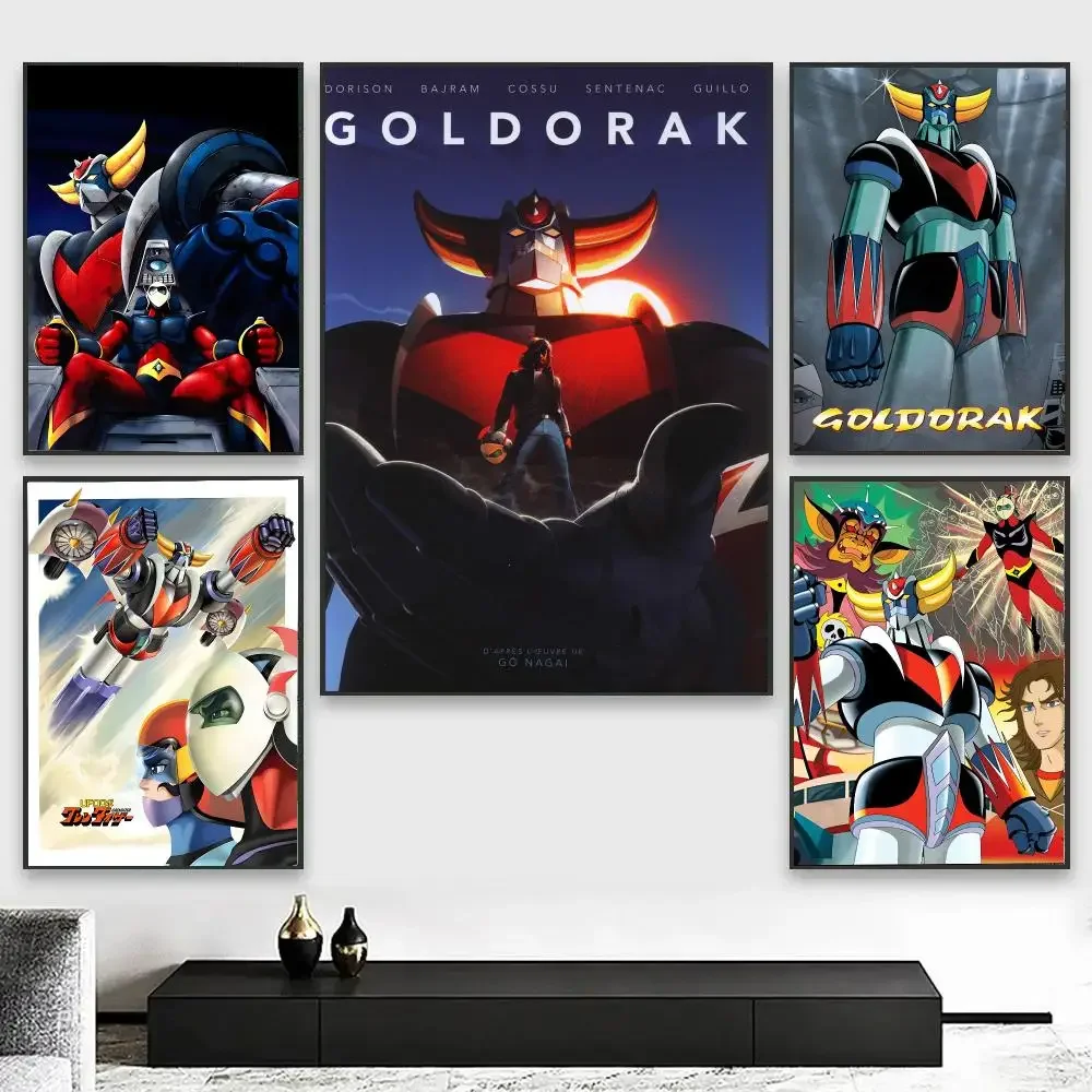 M-Mazinger G-Grendizer G-Goldorak Painting Self Adhesive Art Prints for Bedroom Living Room Wall Decor Home Decoration Gift