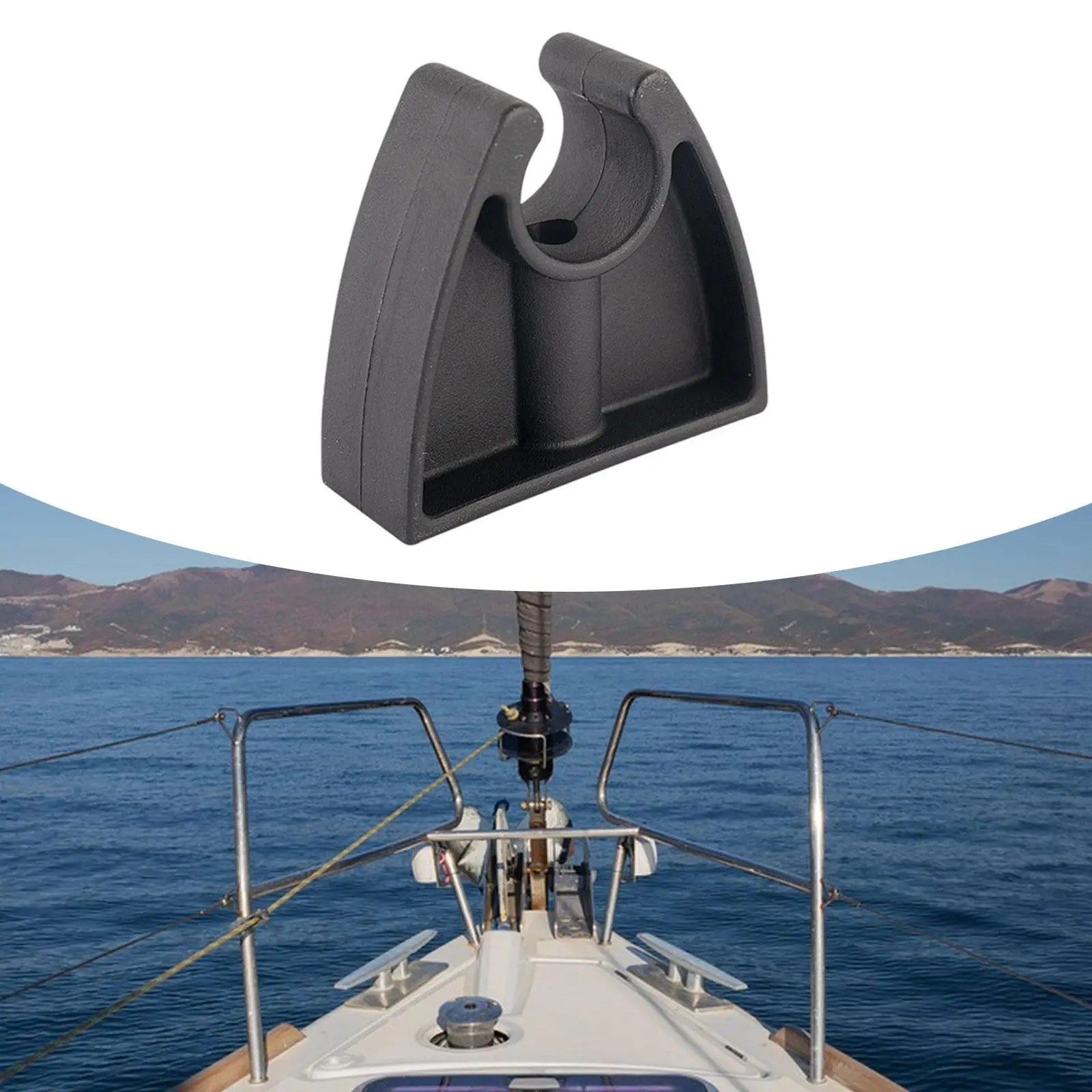 Pole Light Storage Clip for boat, Compact Portable Boat Accessory Clamp for
