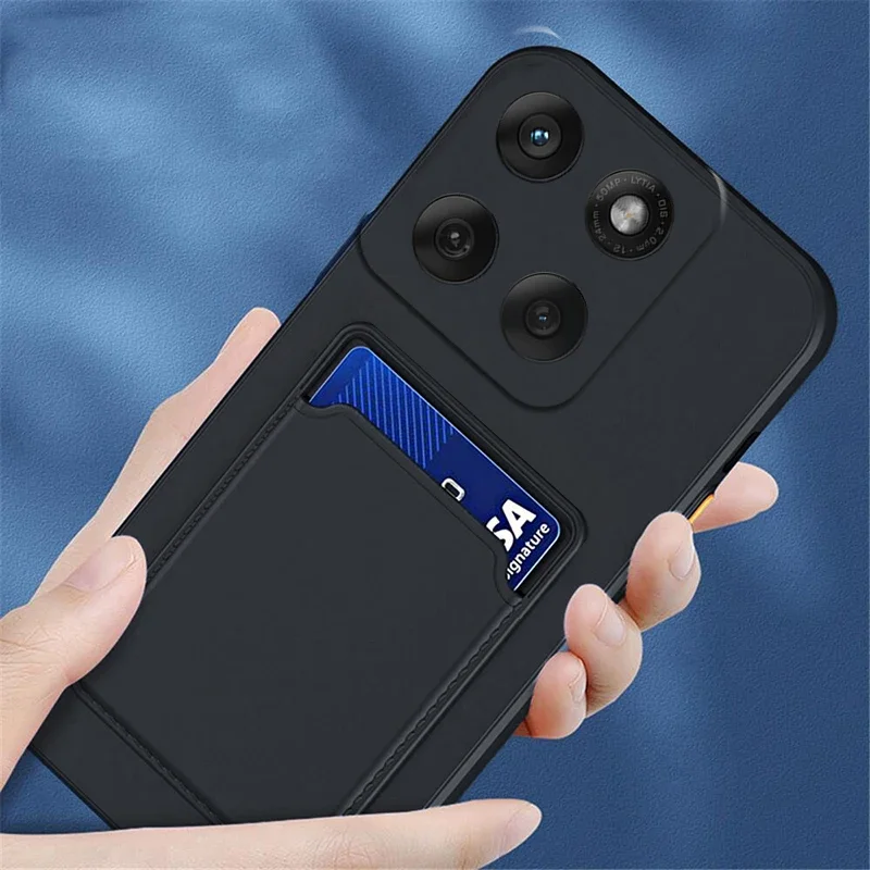 

Luxury Soft Silicone Wallet Case For Moto Edge 60 Fusion 50 Neo Card Holder Slot for Moto Edge 2025 60 Fusion 50 Neo Back Cover