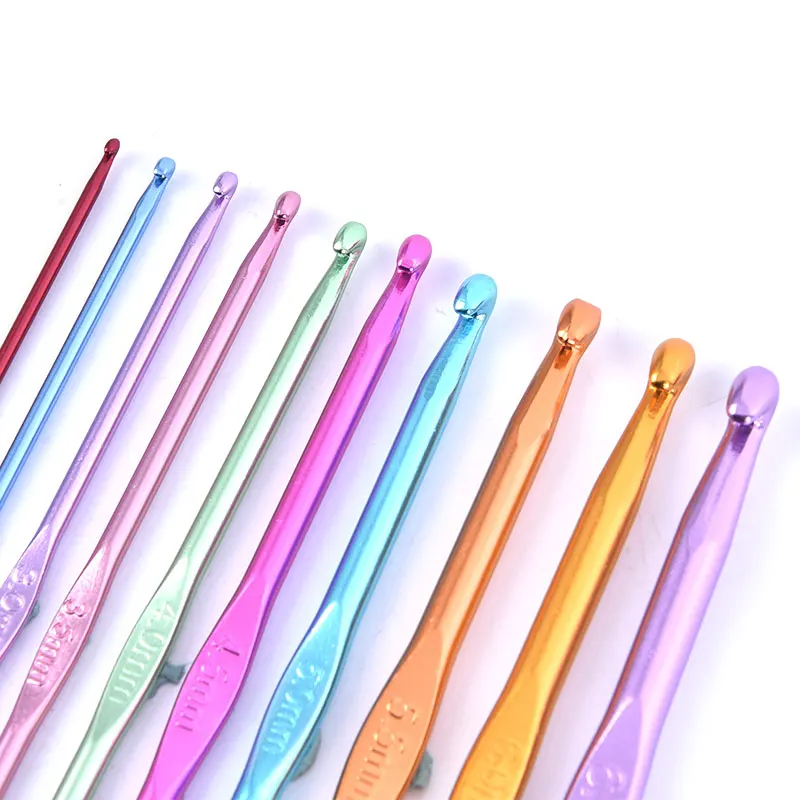 3.5-5mm Sizes Aluminum Crochet Hooks Sewing Needles Knitting Needles Crochet Hook Sweater Weaving Tools Knitting Tool