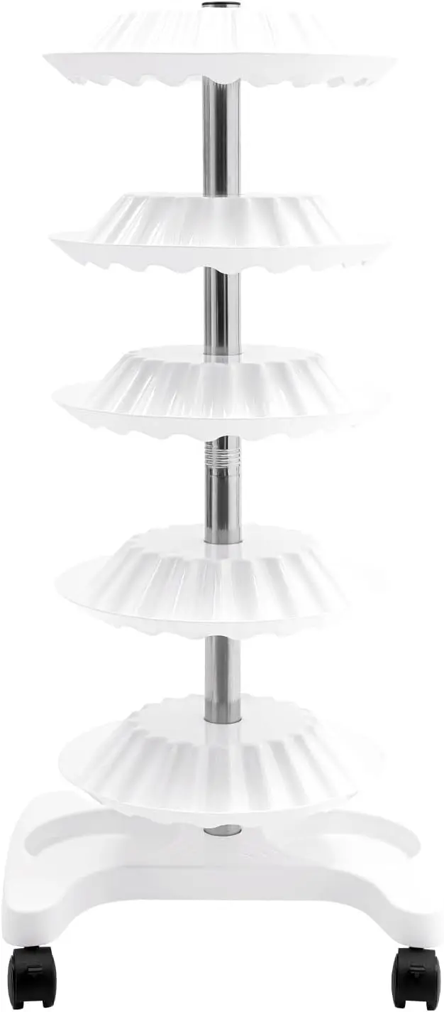 

360 Rotating Nail Polish Rack Holder, Nail Polish Organizer Stand with Wheels, 5 Tier