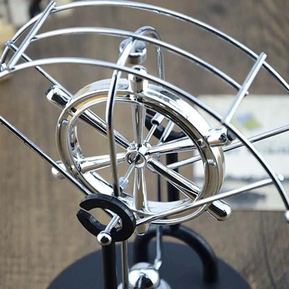 Motion Physical Pendulum Ball Figurine Rotating Perpetual Revolving Gadget Steel Balance Ball Home Decoration Modern Art