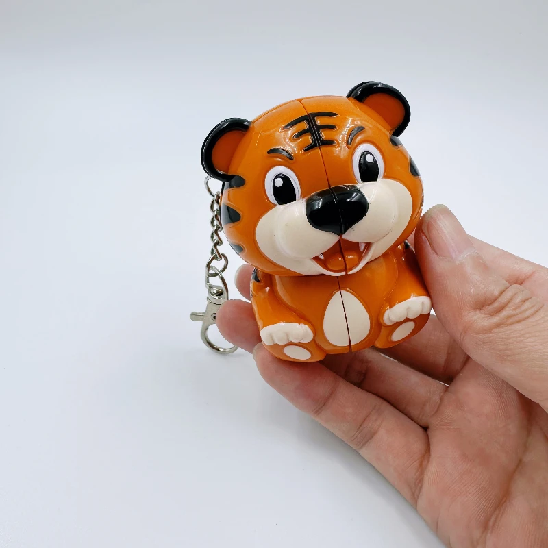 2025 Uroczy Panda Tygrys Magiczna Kostka Brelok 2x2x2 Kieszonkowa Układanka Edukacyjna Zabawka Antystresowa dla Dzieci Idealny Prezent