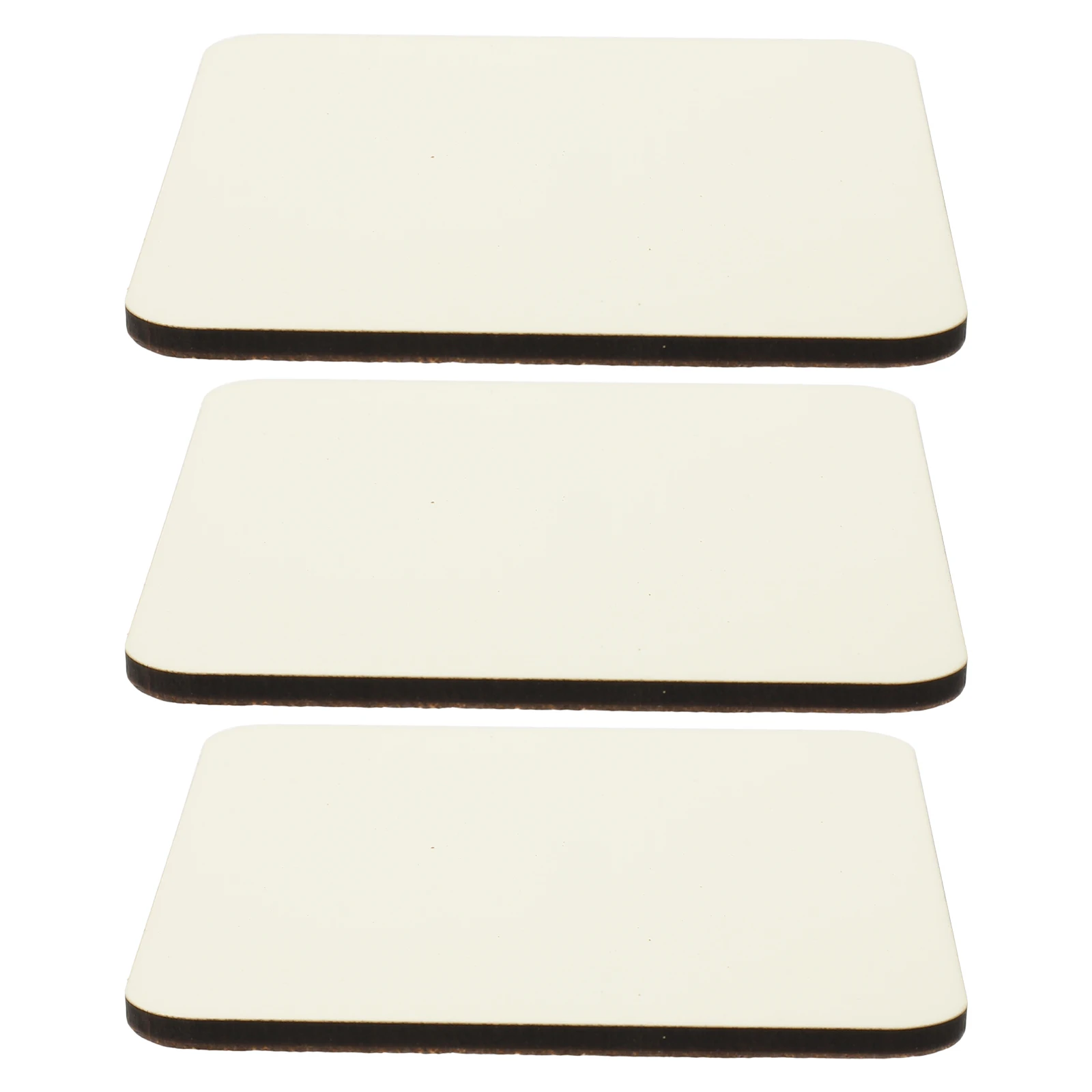 

3 Pcs Blank Coaster Sublimation Coasters Blanks Cup Square Mats Pad Wooden in Bulk