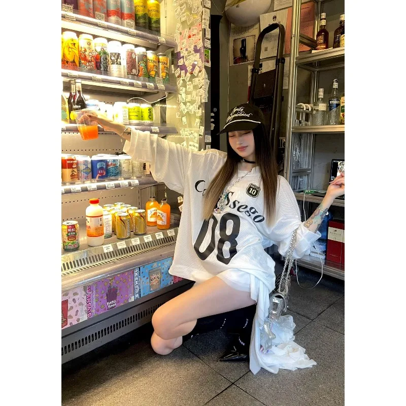 

2025 New Summer Y2k American Retro Casual Style Emo Girl Breathable Fabric Street Trend Harajuku Top T-shirt