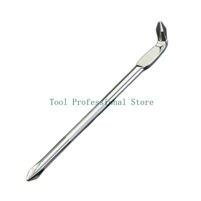 57QF L-Type Extended L-Shaped 90 Degree Right Angle Screwdriver Strong Magnetism Slotted Screwdriver Spanner Key Hand Tool